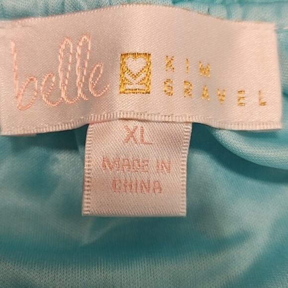 Belle by Kim Gravel Burnout Blouse - Cabana Blue, Size XL (NWOT) - Picture 7 of 7